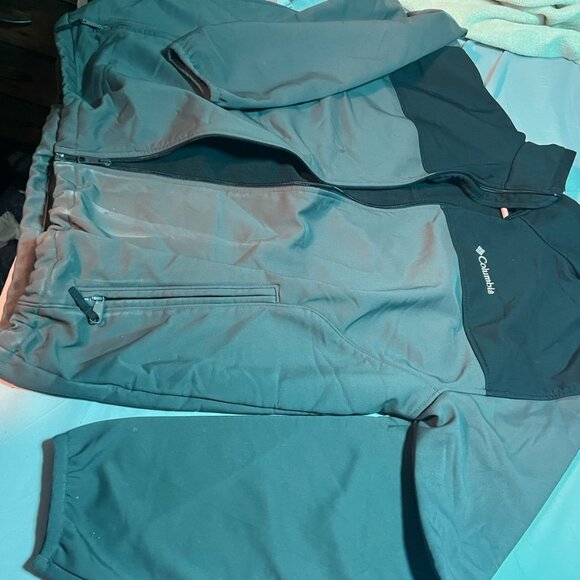 Columbia Fleece Jacket Outdoor Bicolor Grey (Men's XXL) - Picture 3 of 9